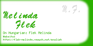 melinda flek business card